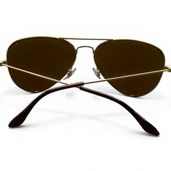 Ray-Ban Brown and Gold Aviator Sunglasses - Picture 3 of 4